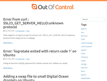 Tablet Screenshot of outofcontrol.ca